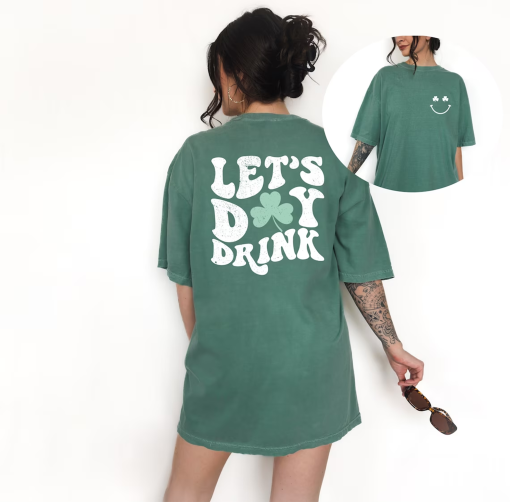 Retro St Patty’s Day Comfort Colors Shirt, Lets Day Drink Shirt, Vintage St Patricks Day Shirt, Day Drinking Shirt, Retro T, Shamrock Shirt