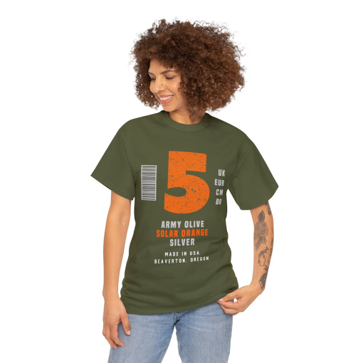 Sneaker Label Jordan 5 Olive Retro Sneaker Matching Tee Shirt