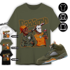 Jordan 5 Olive Unisex Shirt, Sweatshirt, Hoodie, Bunny Basketball Team, Shirt To Match Sneaker Color Military Green