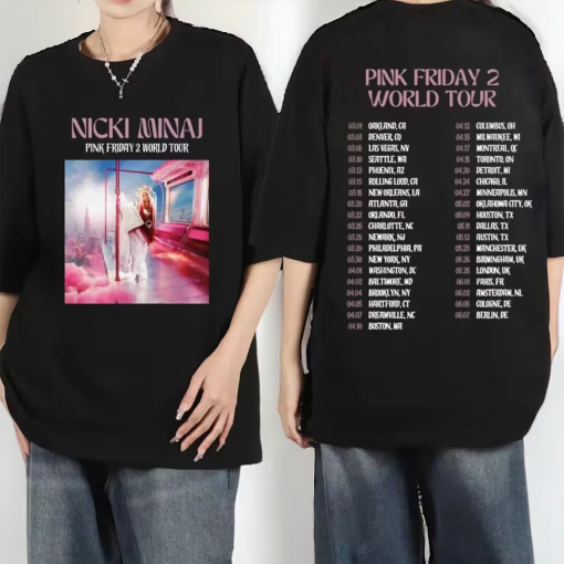 Nicki Minaj Pink Friday 2 World Tour T-Shirt, Oversized Shirt, Merchandise Clothing, Graphic Tee, Nicki Minaj Album, Unisex T-Shirt