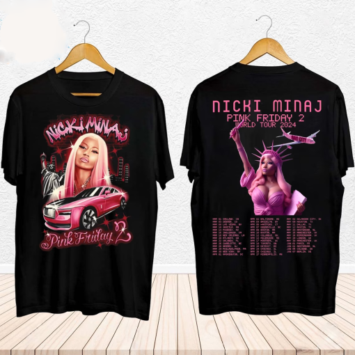 2024 Nicki Minaj Tour T-Shirt, Nicki Minaj Pink Friday 2 Concert Shirt, Nicki Minaj Fan Gift, Nicki Minaj Merch, Rapper Nicki Minaj Shirt