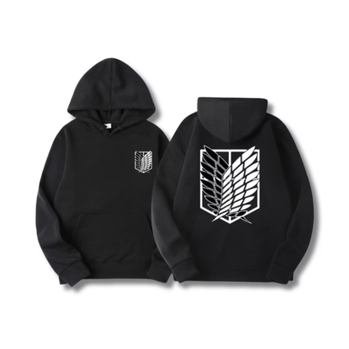 AOT Emblem Hoodie – Anime Wings of Freedom Pullover | Iconic Manga Fan Sweatshirt with Logo Print | Anime Fandom Casual Wear