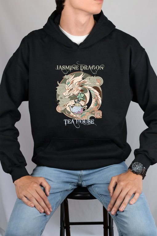 Dragon Tea House Hoodie, Anime Girl Shirt, Anime Sweatshirt, Anime Streetwear, Anime Fan Gift, Kawaii Sweatshirt, Funny Airbender Hoodie