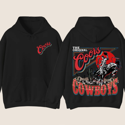 Coors Western Cowboy Hoodie, Vintage 90s Graphic Western Hoodie, Retro Coors Hoodie, Rodeo Oversize Cowboy Hoodie, Wild West Gift, Cool Gift