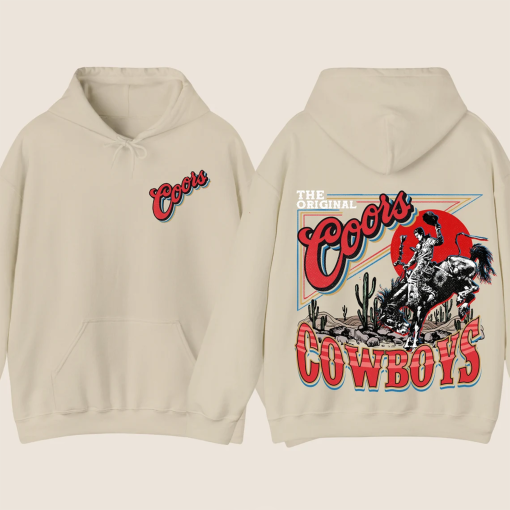 Coors Western Cowboy Hoodie, Vintage 90s Graphic Western Hoodie, Retro Coors Hoodie, Rodeo Oversize Cowboy Hoodie, Wild West Gift, Cool Gift