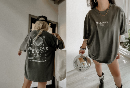 Self Love Disco Club Tee, Trendy Aesthetic Preppy y2k tee, Comfort colors tshirt