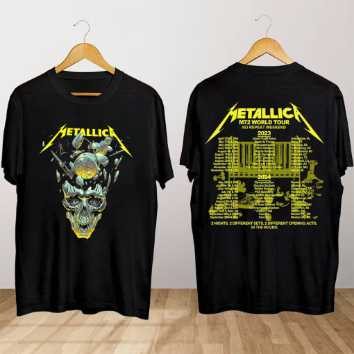 Metallica 72 Seasons World Tour 2024 T Shirt, Metallica Concert Shirt, 72 Seasons World Tour Shirt, Metallica Fan Gift, Metallica Tour Shirt