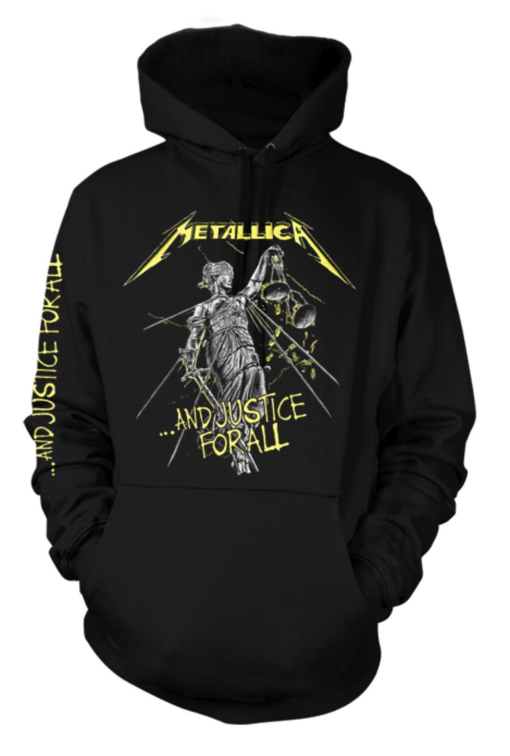 Metallica And Justice For All James Hetfield OFFICIAL Unisex Hoodie Hooded Top