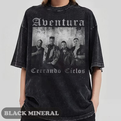 2024 Aventura Tour Concert, Bachata, Cerrando Ciclos, Graphic T-Shirt Merch Unisex Garment-Dyed T-shirt