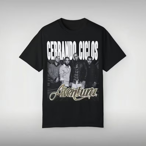 2024 Aventura Tour Concert, Bachata, Cerrando Ciclos, Graphic T-Shirt Merch Unisex Garment-Dyed T-shirt