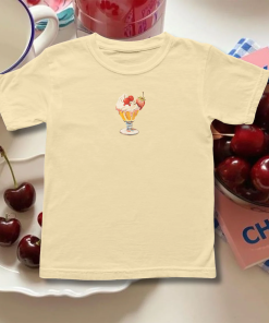 Ice Cream Sundae Cherry y2k crop top…