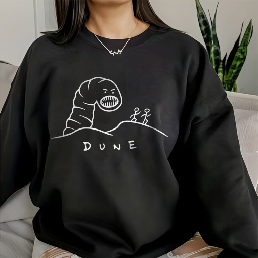 Dune Funny Sandworm Sweatshirt – Dune Arrakis Sweater, Dune Sandworm Sweatshirt, Dune Movie Shirt, Dune Book Hoodie, Dune Fan Shirt