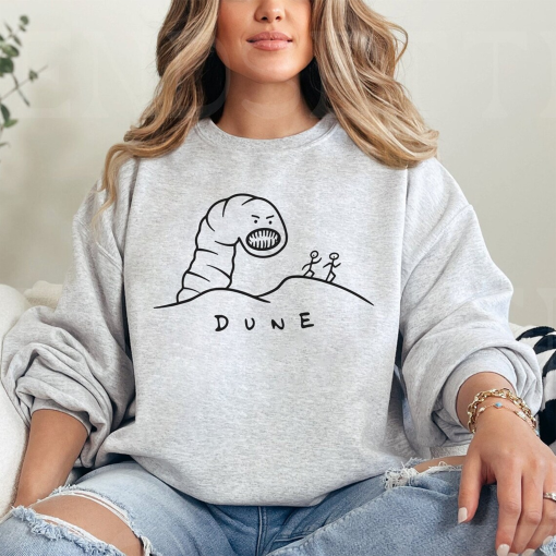 Dune Funny Sandworm Sweatshirt – Dune Arrakis Sweater, Dune Sandworm Sweatshirt, Dune Movie Shirt, Dune Book Hoodie, Dune Fan Shirt