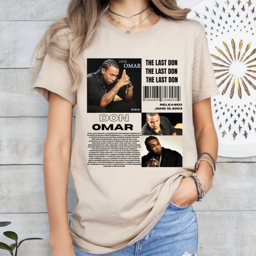 Vintage Don Omar T-shirt,Don Omar Album TShirt, The Last Don Album TShirt,Artist Album TShirt, Back To Reggaeton Tour 2024,Don Omar Merch