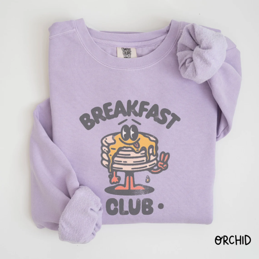 Breakfast Club Aesthetic Bohemian Retro Vintage Comfort Colors Sweatshirt Oversized Retro Graphic Sweatshirt Grunge Hippie Boho Graphic