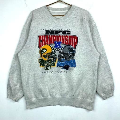 Vintage Packers Vs Panthers Sweatshirt Crewneck XL Nfc Championship Nfl 1997