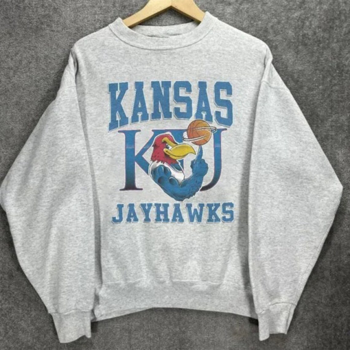 Vintage Kansas Jayhawks Sweatshirt, University of Kansas Shirt, KU Shirt, NCAA Basketball, Vintage Shirt, Unisex Shirt Sweatshirt Hoodie