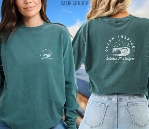 Ocean Inspired Style Shirt: Station 27 shirt California Shirt, Comfort Colors Long Sleeve, Aesthetic Unique Holiday Gift