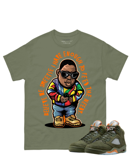 Needy Jordan 5 Olive olive tee