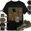 MJ Accolades Sneaker Unisex Tees Jordan 5 Olive Military Green Cartoon 90s Sweatshirt to match Sneaker, Outfit back to school Hoodie