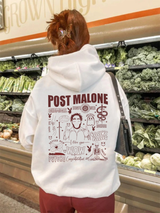 Post Malone Rap Music Merch Shirt Austin Album Rap 90s Tee Post Malone Tour Rapper Gift Bootleg Inspired Sweatshirt Unisex