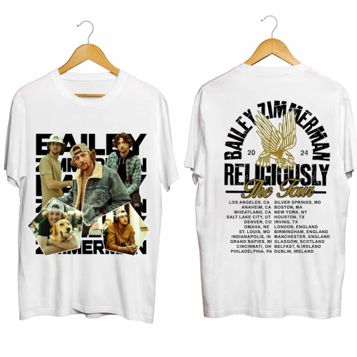 Bailey Zimmerman Religiously World Tour 2024 Shirt, Bailey Zimmerman Fan Shirt, Bailey Zimmerman Country Music Shirt, Bailey Zimmerman Gift