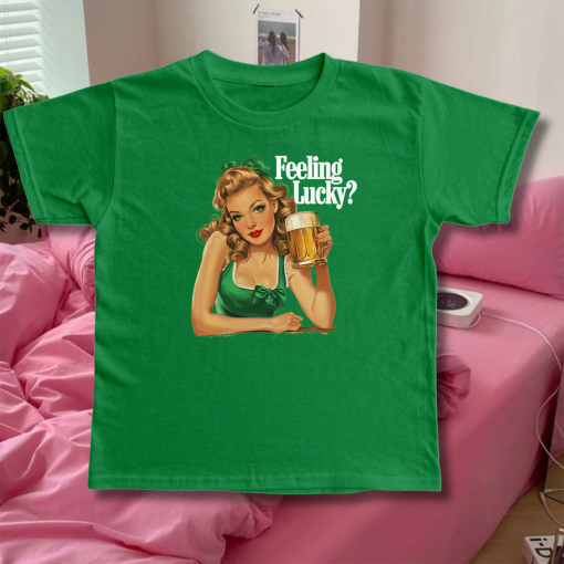 St Patty’s Day  crop top  Feeling Lucky Trendy Retro crop top St Paddys Day y2k crop top St. Patrick’s Day crop top  Luck of the Irish