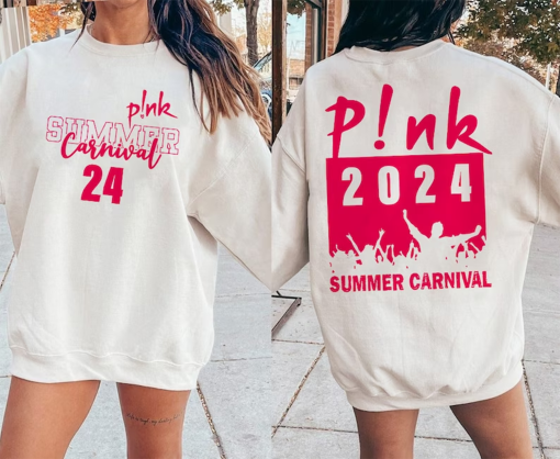 2 Sides Pink P!nk Singer Summer Carnival 2024 Tour Shirt, Concert 2024 P!nk shirt, Pink Fan Lovers, Music Tour 2024 Trustfall Album Shirt