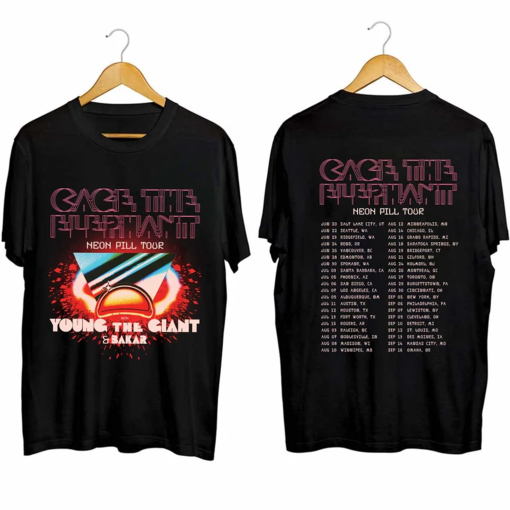 Cage the Elephant – Neon Pill Tour 2024 Shirt, Cage the Elephant Fan Shirt, Cage the Elephant 2024 Tour Shirt, Neon Pill 2024 Concert Shirt