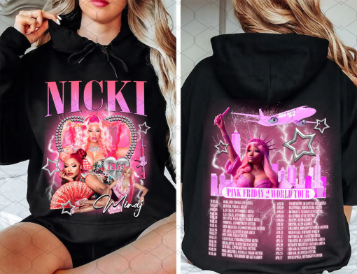 Nicki Minaj Double Sided Shirt, Nicki Minaj Tour 2024 Shirt, Pink Friday 2 Airbrush Shirt, Gag City Shirt, Nicki Minaj World Tour, Fan Nicki