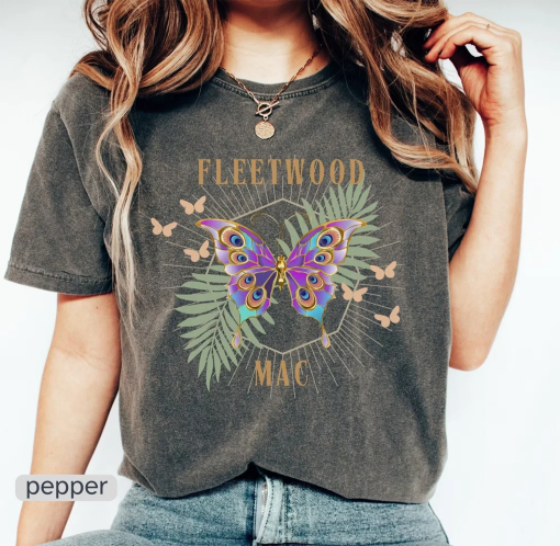 Fleetwood Mac Shirt Stevie Nicks Shirt Fleetwood Mac Tshirt Fleetwood Mac Flower Shirt Vintage Tshirt Classic Rock 70s Comfort Colors