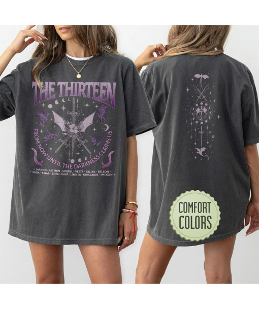 The Thirteen Throne Of Glass Comfort Colors Shirt, From Now Until The Darkness Claims Us, Throne Of Glass SJM Merch, We Are The Thirteen