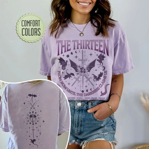 The Thirteen Throne Of Glass Comfort Colors Shirt, From Now Until The Darkness Claims Us, Throne Of Glass SJM Merch, We Are The Thirteen