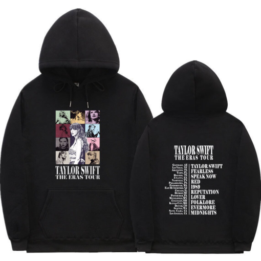 Two Sided Eras Tour Concert Hoodie, Eras Tour Sweat a capuche, Taylor Swift Sweatshirt, Ts Merch Hoodie, Swiftie Hoodie