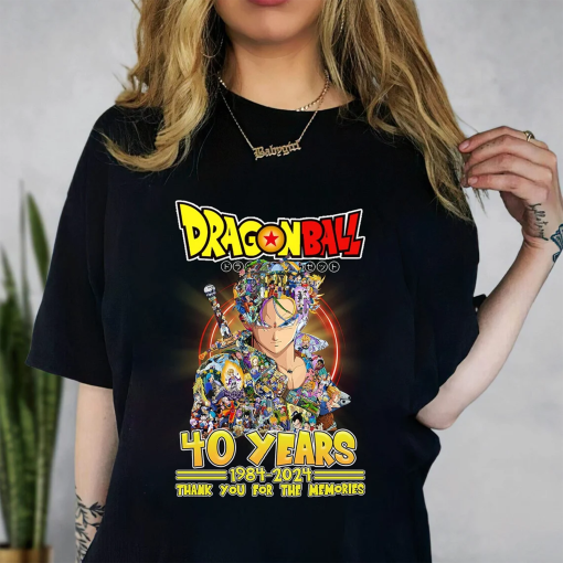 Akira Toriyama dragon ball RIP Shirt, Akira Toriyama RIP, 40 Years 1984 – 2024 Thank You For The Memories Shirt, 40 years anime T-shirt