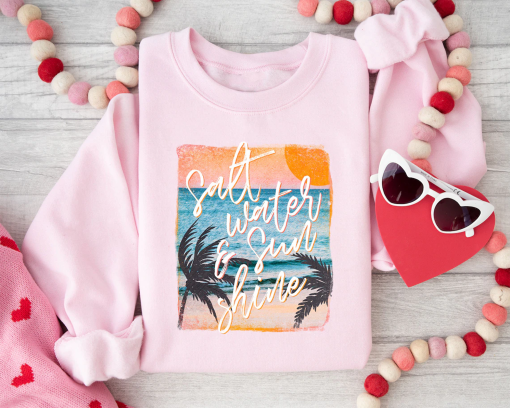 Salt Water Sunshine Sweatshirt, Retro Sunshine Shirt, Beach Shirt, Summer Shirt, Sunshine Shirt, Beachy Shirt, Trendy Shirt, Summer T-Shirt