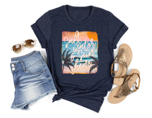 Salt Water Sunshine Sweatshirt, Retro Sunshine Shirt, Beach Shirt, Summer Shirt, Sunshine Shirt, Beachy Shirt, Trendy Shirt, Summer T-Shirt