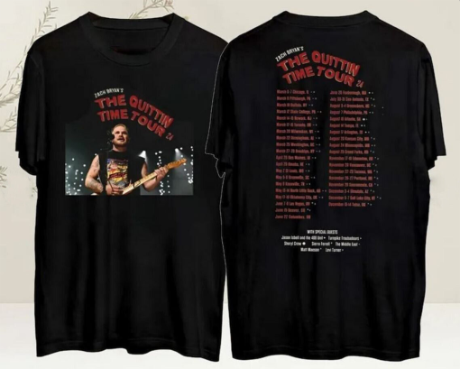 Zach Bryan The Quittin Time 2024 Tour Shirt, Zach Bryan Double Sided Shirt