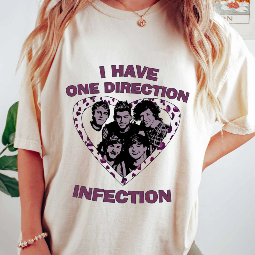 I have 1D Infection One Direction T-shirt, One Direction Shirt, Vintage One Direction tour T-shirt, Gift for Fans