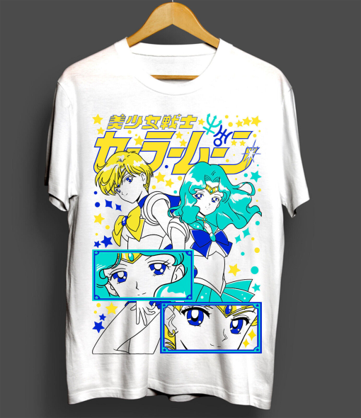 Sailor Urano y Sailor Neptuno T-shirt Sailor Moon Jupiter,pluto,Anime Manga