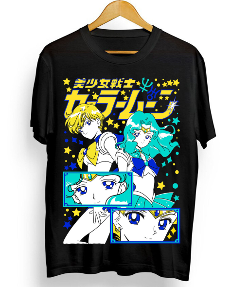 Sailor Urano y Sailor Neptuno T-shirt Sailor Moon Jupiter,pluto,Anime Manga