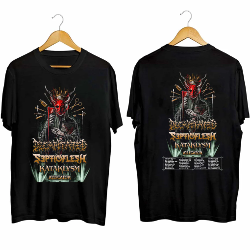 Decapitated and Septicflesh 2024 Tour Shirt, Decapitated and Septicflesh Fan Shirt, Decapitated 2024 Concert Shirt, Septicflesh Band Gift