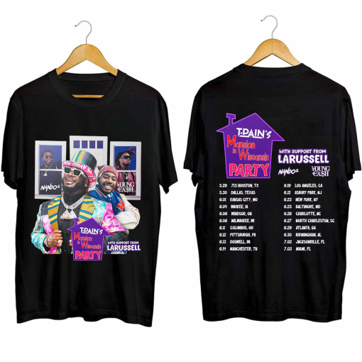 T-Pain 2024 Tour Shirt, Mansion In Wiscansin Party Tour 2024 Shirt, T-Pain Fan Shirt, Mansion In Wiscansin Party Concert Shirt