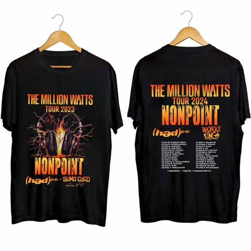 Nonpoint The Million Watts Tour 2024 Shirt, Nonpoint Band Fan Shirt, Nonpoint 2024 Concert Shirt, The Million Watts 2024 Concert Shirt