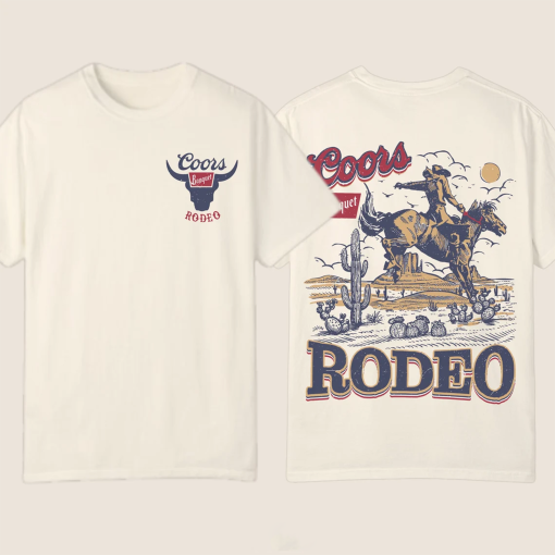 Comfort Colors, Coors Rodeo Vintage Graphic T-Shirt, Retro Cowboy Shirt, Oversized Coors T-Shirt, Vintage Washed Shirt, Gift Oversized Tees