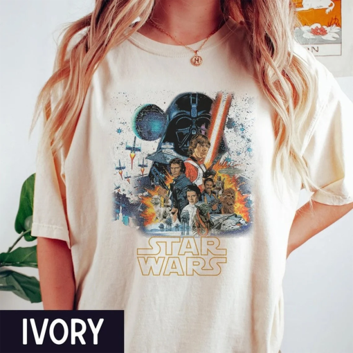 Vintage Disney Star Wars Comfort Color Shirt, Star Wars Shirt, Galaxy’s Edge Shirt, Star Wars A New Hope Faded, Disneyworld Shirt