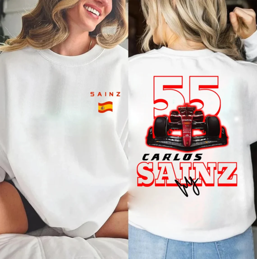 Carlos Sainz Formula One Sweatshirt, F1 Two Sides T Shirt, Carlos Sainz Shirt, Carlos Sainz F1 Shirts, F1 2023 Shirt, F1 Merch Shirt