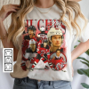 Quinn Hughes Vintage Washed T-Shirt, Ice Hockey Defence Homage Graphic Unisex Long Sleeve, Bootleg Retro 90’s Fans Hoodie Gift