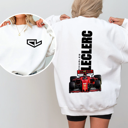 Charles Leclerc Formula One Sweatshirt, F1 Shirt, F1 Two Sides Shirt, Charles Leclerc Shirt, Charles Leclerc F1 Shirt, Charles Leclerc 16