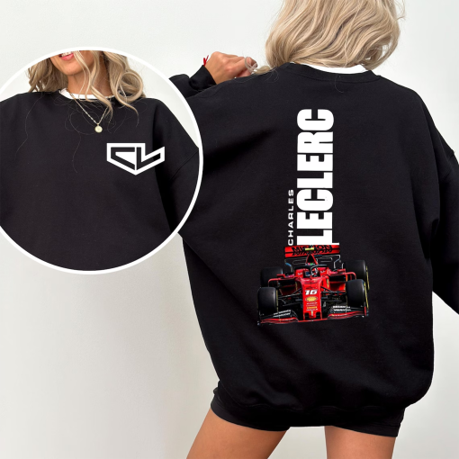 Charles Leclerc Formula One Sweatshirt, F1 Shirt, F1 Two Sides Shirt, Charles Leclerc Shirt, Charles Leclerc F1 Shirt, Charles Leclerc 16